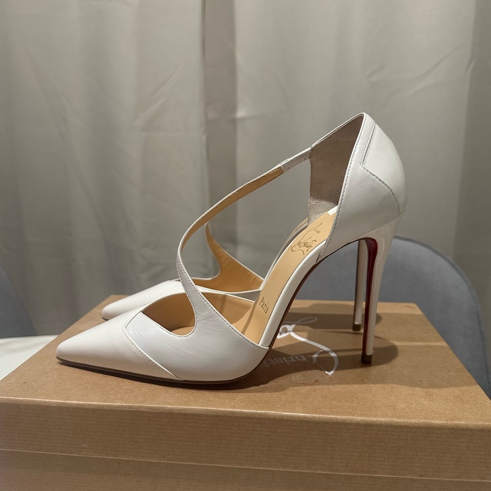 Christian Louboutin White Heels